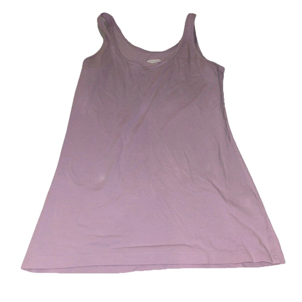 Old Navy First Layer Tank Top Womens Small Purple Scoop Neck Cotton Blend Cami